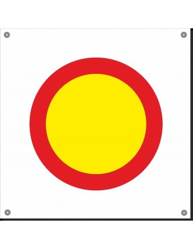SEÑAL POLIPROPILENO 600 X 600 CIRCULACIÓN PROHIBIDA