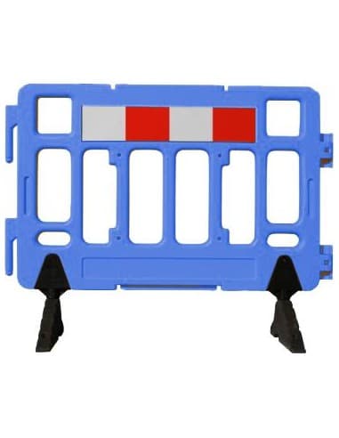 VALLA PLÁSTICO 1,10 MTS HDPE SOPLADO AZUL BANDA REFLEX