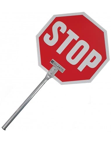 SEÑAL MANUAL OBLIG/STOP (mango metálico)