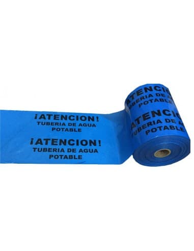ROLLO 200 mts. CINTA SEÑALIZACION AGUA POTABLE 30 mm SIN HILO DETECTOR