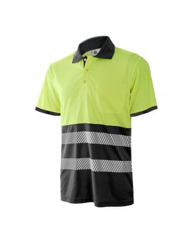 Polo manga corta combinado segmentado (AV)