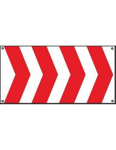 CARTEL POLIPROPILENO 80 X 40 SARGENTO ROJO/BLANCO