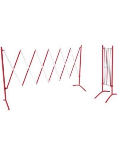 VALLA RECTA METALICA EXTENSIBLE ROJA/BLANCA 1.1  A 3 MTS