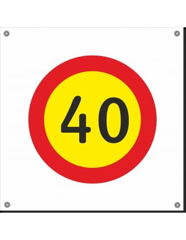 SEÑAL POLIPROPILENO 600 X 600 VELOCIDAD LTDA 40 KM/H