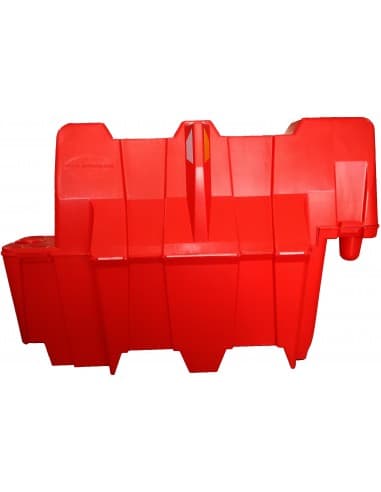 BARRERA NEW JERSEY POLIPROPILENO 1.200 X 800 X 400 APILABLE ( LARGO UTIL 1.1 MTS ) COLOR ROJO