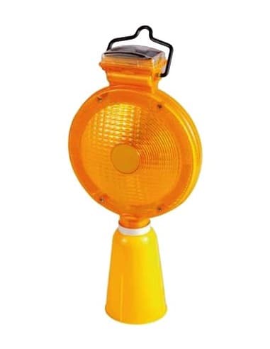 BOYA LUMINOSA AMARILLA SOLAR C/ SOPORTE PARA CONO