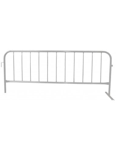 VALLA PEATONAL BLANCA 2.50 X 1, 1 PATA, TUBO DE 40 MM, 11 BARROTES, PINTURA EPOXI