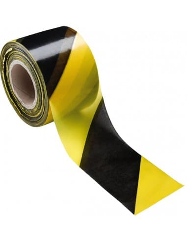 ROLLO 250 MTS CINTA BALIZAMIENTO AMARILLO/NEGRO