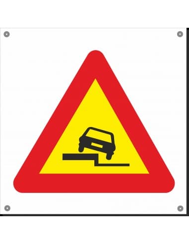 SEÑAL POLIPROPILENO 600 X 600 PELIGRO ESCALON LATERAL