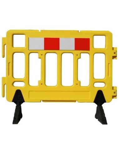 VALLA PLÁSTICO 1,10 MTS CVT PLUS COLOR AMARILLO BANDA REFLEX
