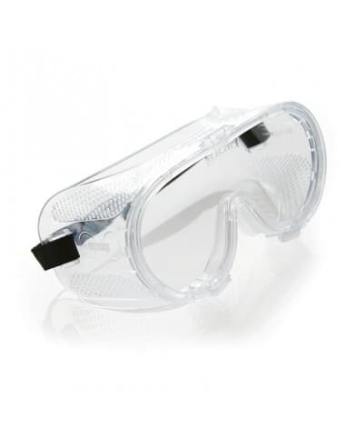 Gafa de montura integral de PVC. Perforada. visor de policarbonato.