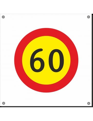 SEÑAL POLIPROPILENO 600 X 600 VELOCIDAD LTDA 60 KM/H