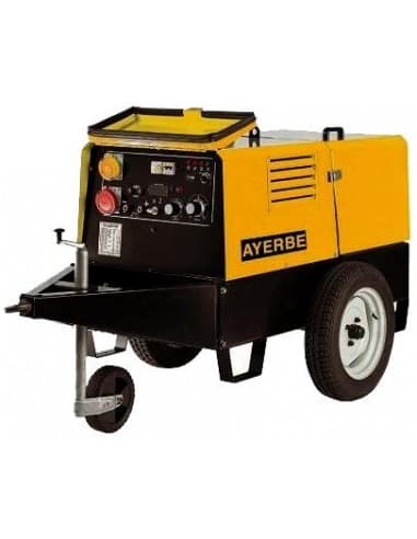 MOTOSOLDADORA AYERBE AY-400 DCM, DE 400 AMP, MOTOR KUBOTA 24.6 H.P., MAX 15 KVAS.