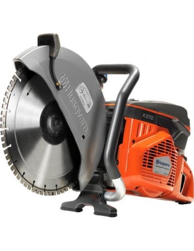 CORTADORA DE TUBERIA HUSQVARNA MOD. K-970 DE 14", 94 CM3,, DISCO MAX 350 MM, EJE 20 Y 25, CON RACORES DE GOTEO INCLUÍDOS
